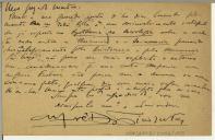 Bilhete-postal de Alfredo Pimenta para Teófilo Braga