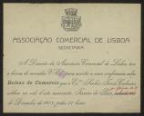 Convite da Direcção da Associação Comercial de Lisboa a Teófilo Braga