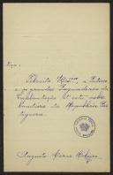 Carta de Augusto César Ribeiro a Teófilo Braga