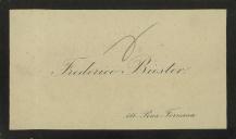 Cartão de visita de Frederico Biester