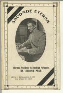 Bilhete-postal ilustrado, intitulado "Saudade eterna", alusivo à morte de Sidónio Pais