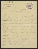 Carta de Fernando Henriques Serrão, do Grémio Literário, a Teófilo Braga