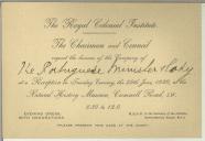 Convite do The Royal Colonial Institute para Manuel Teixeira Gomes