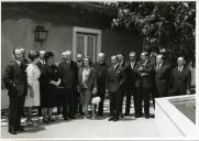 Fotografia de Américo Tomás no Palácio de Belém, por ocasião de um almoço oferecido a representantes da Rádio Televisão Portuguesa 