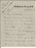 Carta de Claude Phillips para Manuel Teixeira Gomes