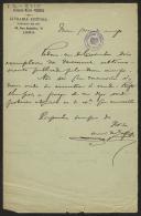 Carta de António Maria Pereira a Teófilo Braga
