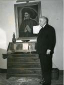 Fotografia de Américo Tomás na Pousada do Infante, por ocasião de uma visita oficial efetuada a Sagres
