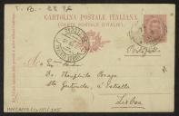 Bilhete-postal de Joaquim de Araújo a Teófilo Braga