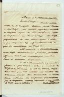 Cópia de carta de Manuel Teixeira Gomes para João Chagas