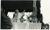 Fotografia do legado papal Benedetto Aloisi Masella, em Fátima, durante uma homilia na Basílica de Nossa Senhora do Rosário