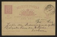 Bilhete-postal de Nunes a Teófilo Braga