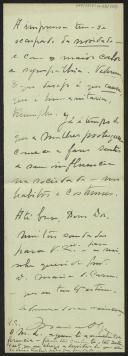 Carta de Olga Sarmento a Teófilo Braga