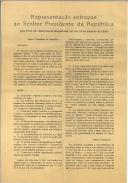 Representação entregue ao Senhor Presidente da República