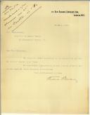 Carta de Thomas Barclay para Manuel Teixeira Gomes
