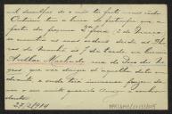 Cartão de visita de A. de Sousa a Teófilo Braga