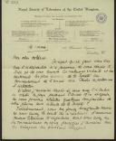 Carta de H. G. Rosedale a Teófilo Braga