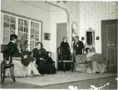 Fotografia tirada por ocasião da encenação da peça de teatro "Sabina Freire", da autoria de Manuel Teixeira Gomes
