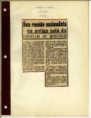 Uma reunião nacionalista na antiga sala do Conselho de Ministros