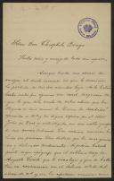 Carta de Juan Enrique Lagarrique a Teófilo Braga