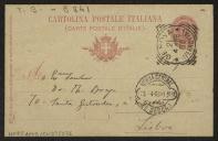 Bilhete-postal de Joaquim de Araújo a Teófilo Braga