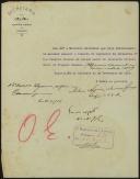 Nota de serviço da Repartição do Gabinete da Secretaria de Estado dos Negócios da Guerra dando instruções para que Óscar Carmona assuma o comando do Regimento de Cavalaria nº 2