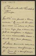 Carta de Maria do Carmo N. da Cunha a Teófilo Braga