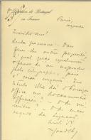 Carta de João Chagas para Manuel Teixeira Gomes