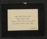 Cartão de visita de Maria Clara Correia Alves et al. a Teófilo Braga