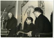 Fotografia de Américo Tomás presidindo às comemorações do cinquentenário da Associação Humanitária dos Bombeiros Voluntários Lisbonenses