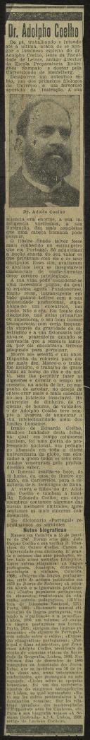 Dr. Adolfo Coelho