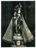 Bilhete-postal ilustrado com a fotografia da imagem de Nossa Senhora dos Mártires, situada na Igreja Paroquial de Castro Marim