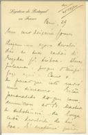 Carta de João Chagas para Manuel Teixeira Gomes
