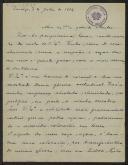 Carta de A. do Prado Coelho a Teófilo Braga