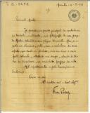 Carta de Fran Paxeco para Teófilo Braga