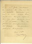 Carta de João Chagas para Manuel Teixeira Gomes