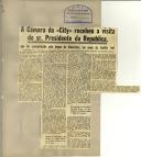 A Câmara da «City» recebeu a visita do sr. Presidente da República, que foi acompanhado pelo duque de Gloucester, em nome da família real