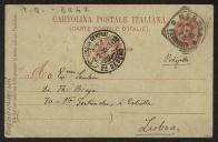 Bilhete-postal de Joaquim de Araújo a Teófilo Braga
