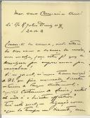 Carta de J. L. Lobo para Eurico Cameira