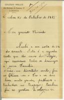 Carta de Ana Rosa Teixeira Gomes para Manuel Teixeira Gomes