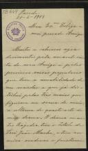 Carta de José Nunes da Mata a Teófilo Braga