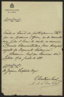 Ofício de Adriano Augusto de Pina Vidal para Teófilo Braga