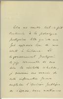 Carta de Thomas Barclay para Manuel Teixeira Gomes