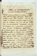 Cópia de carta de Manuel Teixeira Gomes para Augusto de Vasconcelos