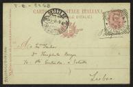 Bilhete-postal de Joaquim de Araújo a Teófilo Braga