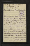 Carta de Artur Lobo de Ávila a Teófilo Braga