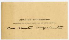 Cartão de visita de José de Figueiredo