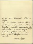 Carta de Ana Rosa Teixeira Gomes para Manuel Teixeira Gomes
