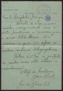 Carta de José Vicente, da Academia Brasileira de Letras, a Teófilo Braga