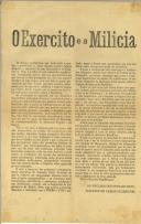 O Exército e a Milícia