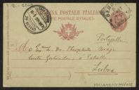 Bilhete-postal de Joaquim de Araújo a Teófilo Braga